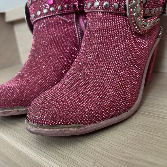 Pink Rhinestone Western Boots - Picture 7 of 8